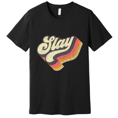 Slayinternet Viral Meme Dank Slang Vintage Style Retro Premium T-Shirt