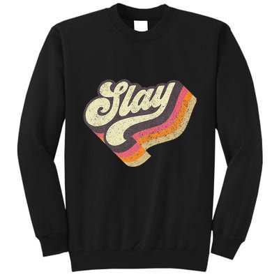 Slayinternet Viral Meme Dank Slang Vintage Style Retro Tall Sweatshirt