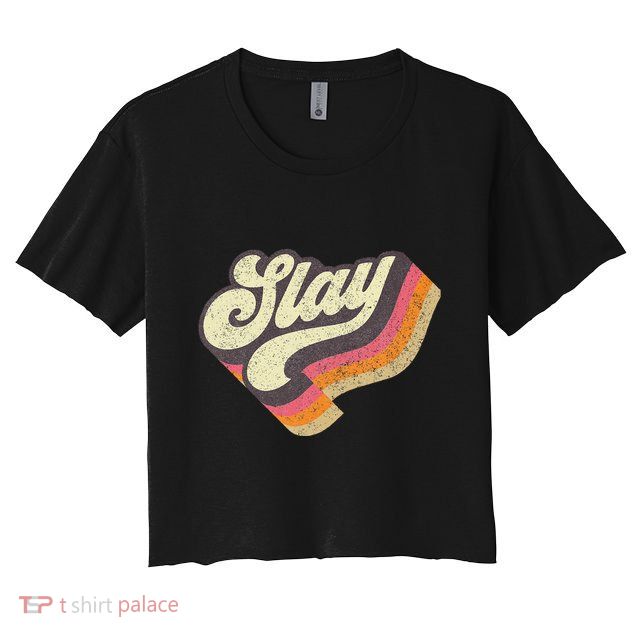 Slayinternet Viral Meme Dank Slang Vintage Style Retro Crop Top