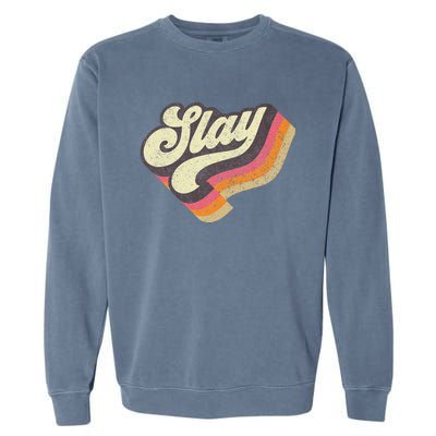 Slayinternet Viral Meme Dank Slang Vintage Style Retro Garment-Dyed Sweatshirt