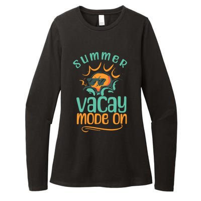 Summer Vacay Mode On Vacation Travel Holiday Trip Funny Gift Womens CVC Long Sleeve Shirt