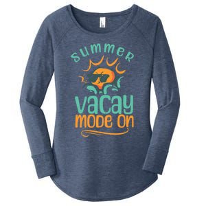 Summer Vacay Mode On Vacation Travel Holiday Trip Funny Gift Women's Perfect Tri Tunic Long Sleeve Shirt