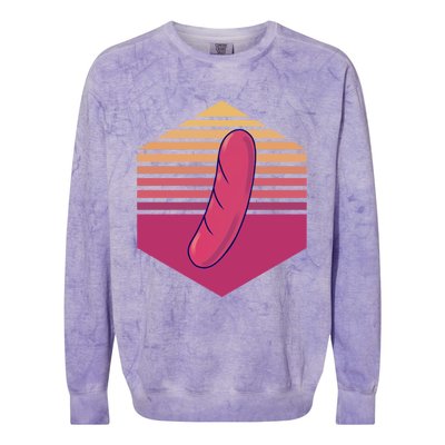 Sausage Vintage Meaningful Gift Colorblast Crewneck Sweatshirt