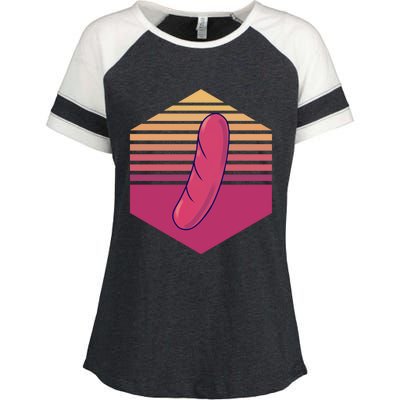 Sausage Vintage Meaningful Gift Enza Ladies Jersey Colorblock Tee