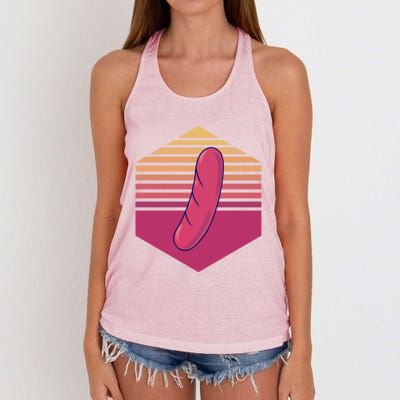 Sausage Vintage Meaningful Gift Women's Knotted Racerback Tank