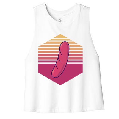 Sausage Vintage Meaningful Gift Women's Racerback Cropped Tank