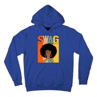 Swag Vintage Melanin Afro Queen Black History Month Gift Hoodie