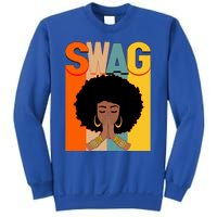 Swag Vintage Melanin Afro Queen Black History Month Gift Sweatshirt