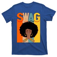 Swag Vintage Melanin Afro Queen Black History Month Gift T-Shirt