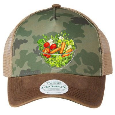 Saladkit Vegetable Motif Illustration Salad Kit Legacy Tie Dye Trucker Hat