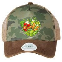 Saladkit Vegetable Motif Illustration Salad Kit Legacy Tie Dye Trucker Hat