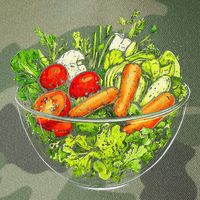 Saladkit Vegetable Motif Illustration Salad Kit Legacy Tie Dye Trucker Hat