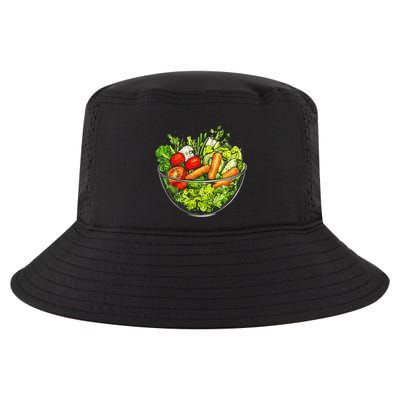 Saladkit Vegetable Motif Illustration Salad Kit Cool Comfort Performance Bucket Hat