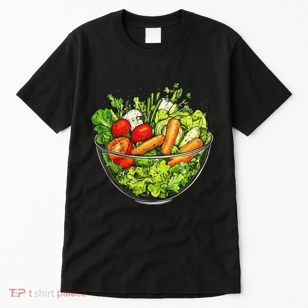 Saladkit Vegetable Motif Illustration Salad Kit Tall T-Shirt