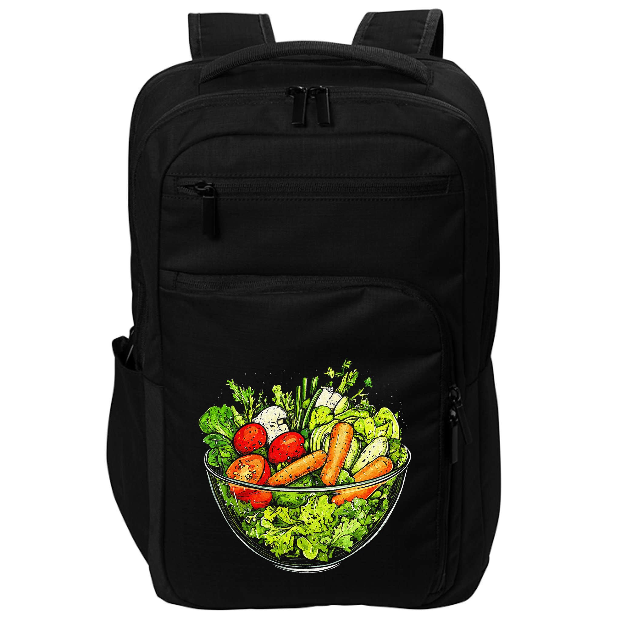 Saladkit Vegetable Motif Illustration Salad Kit Impact Tech Backpack