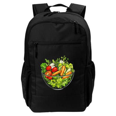 Saladkit Vegetable Motif Illustration Salad Kit Backpack