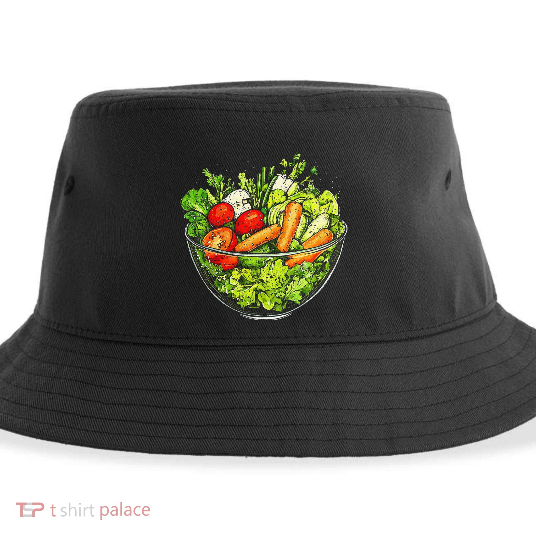 Saladkit Vegetable Motif Illustration Salad Kit Sustainable Bucket Hat
