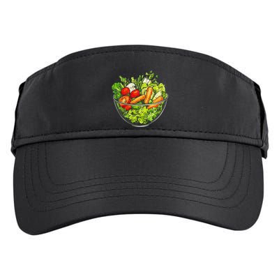 Saladkit Vegetable Motif Illustration Salad Kit Adult Drive Performance Visor