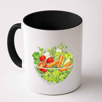 Saladkit Vegetable Motif Illustration Salad Kit Mug