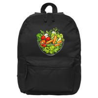 Saladkit Vegetable Motif Illustration Salad Kit 16 in Basic Backpack