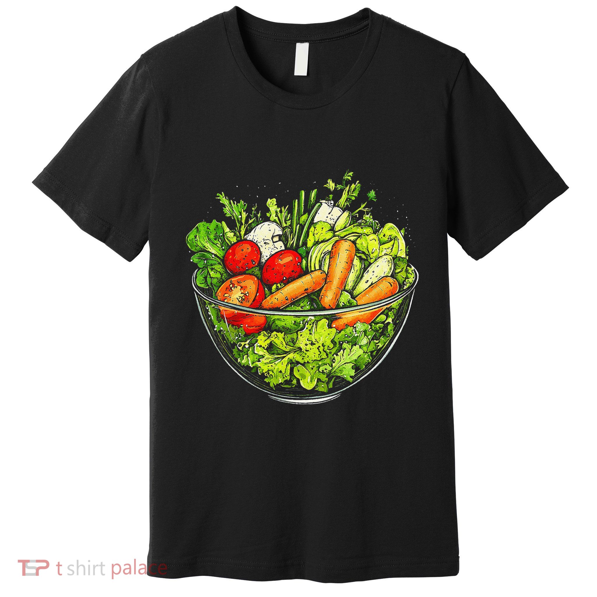 Saladkit Vegetable Motif Illustration Salad Kit Premium T-Shirt