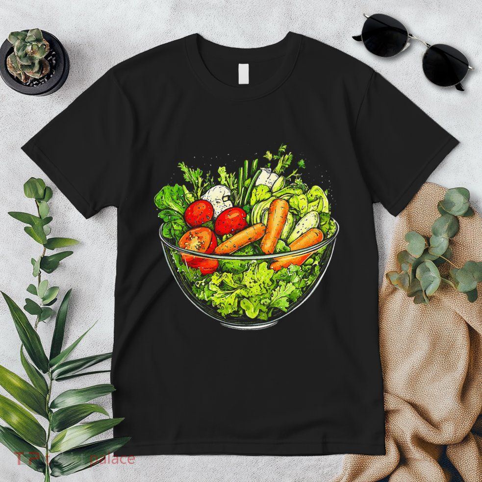 Saladkit Vegetable Motif Illustration Salad Kit Premium T-Shirt