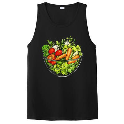 Saladkit Vegetable Motif Illustration Salad Kit PosiCharge Competitor Tank