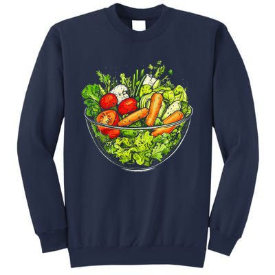 Saladkit Vegetable Motif Illustration Salad Kit Sweatshirt