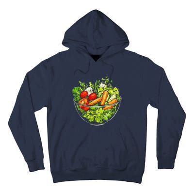 Saladkit Vegetable Motif Illustration Salad Kit Tall Hoodie