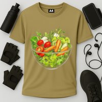 Saladkit Vegetable Motif Illustration Salad Kit Performance Shirt
