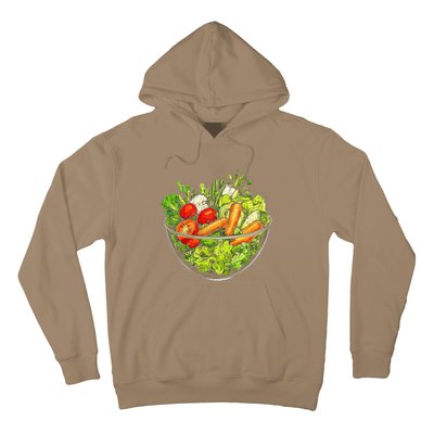 Saladkit Vegetable Motif Illustration Salad Kit Hoodie