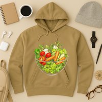 Saladkit Vegetable Motif Illustration Salad Kit Hoodie