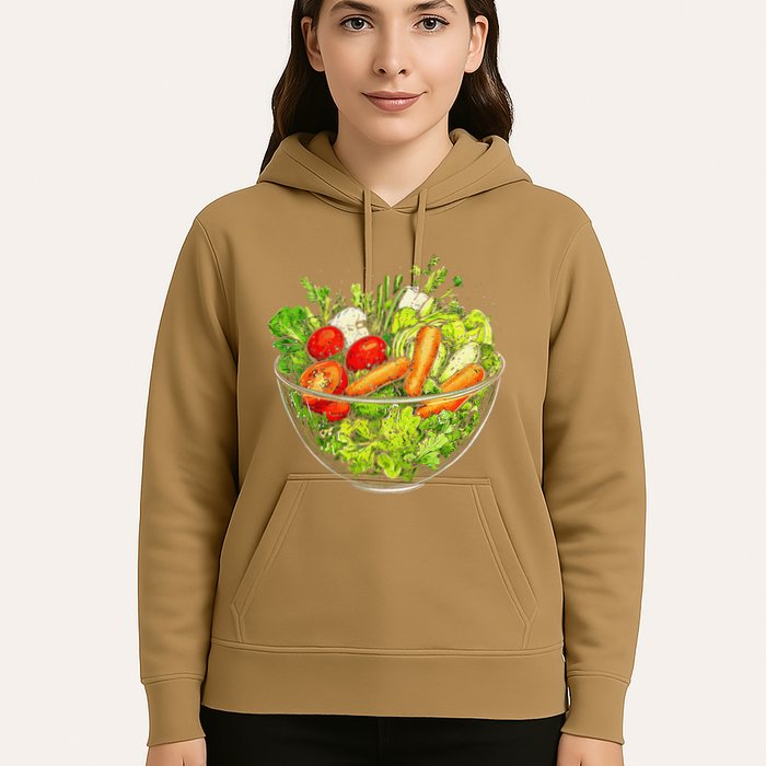 Saladkit Vegetable Motif Illustration Salad Kit Hoodie