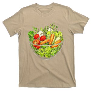 Saladkit Vegetable Motif Illustration Salad Kit T-Shirt