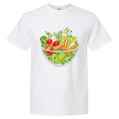 Saladkit Vegetable Motif Illustration Salad Kit Garment-Dyed Heavyweight T-Shirt