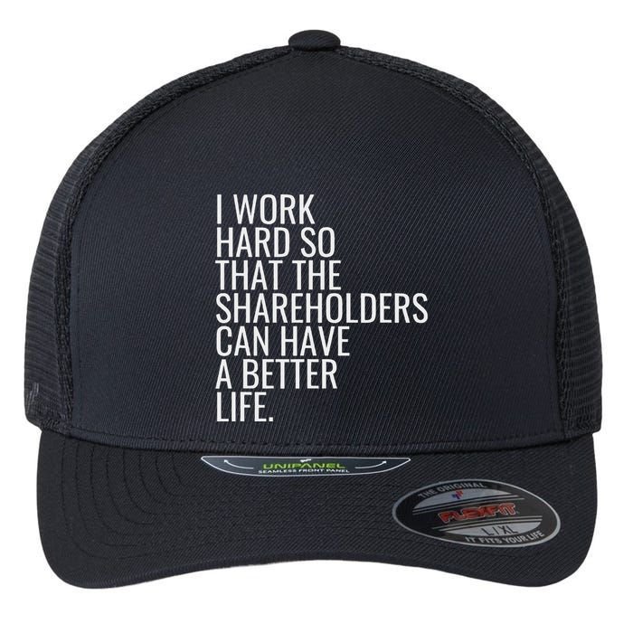 Shareholder Value Myth Funny Socialist Shareholder Activism Flexfit Unipanel Trucker Cap