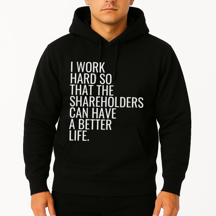 Shareholder Value Myth Funny Socialist Shareholder Activism Hoodie