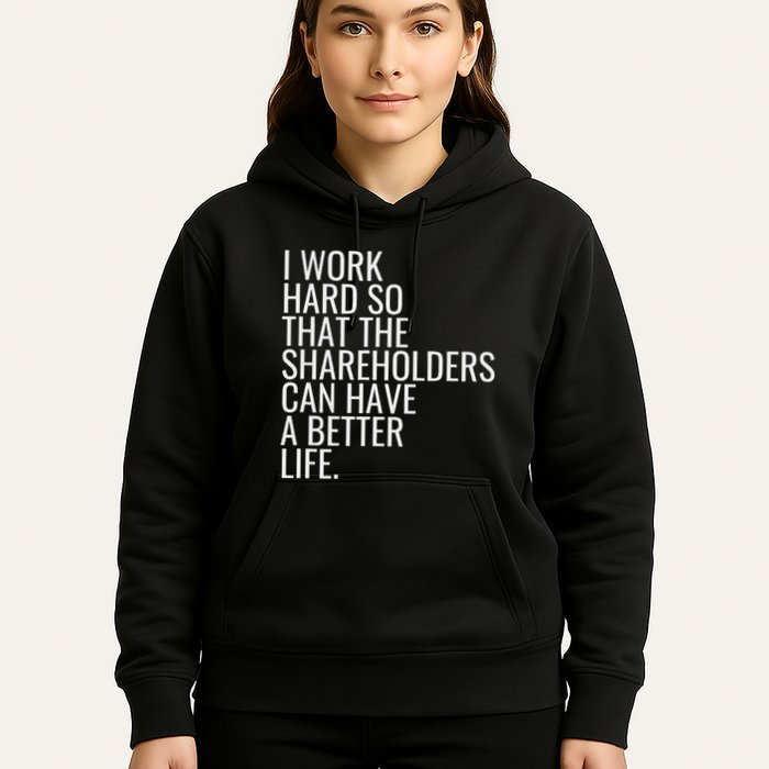 Shareholder Value Myth Funny Socialist Shareholder Activism Hoodie