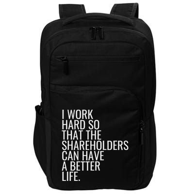 Shareholder Value Myth Funny Socialist Shareholder Activism Impact Tech Backpack