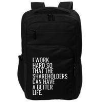 Shareholder Value Myth Funny Socialist Shareholder Activism Impact Tech Backpack