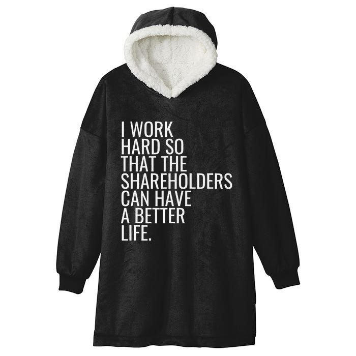 Shareholder Value Myth Funny Socialist Shareholder Activism Hooded Wearable Blanket