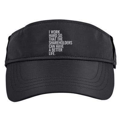 Shareholder Value Myth Funny Socialist Shareholder Activism Adult Drive Performance Visor