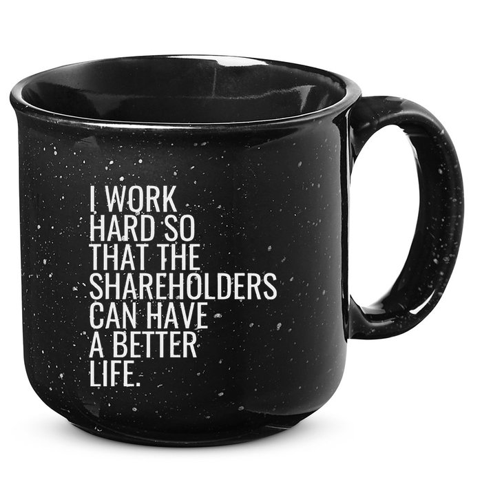 Shareholder Value Myth Funny Socialist Shareholder Activism 15oz Campfire Ceramic Mug