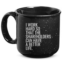 Shareholder Value Myth Funny Socialist Shareholder Activism 15oz Campfire Ceramic Mug