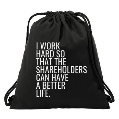 Shareholder Value Myth Funny Socialist Shareholder Activism Drawstring Bag