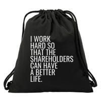 Shareholder Value Myth Funny Socialist Shareholder Activism Drawstring Bag