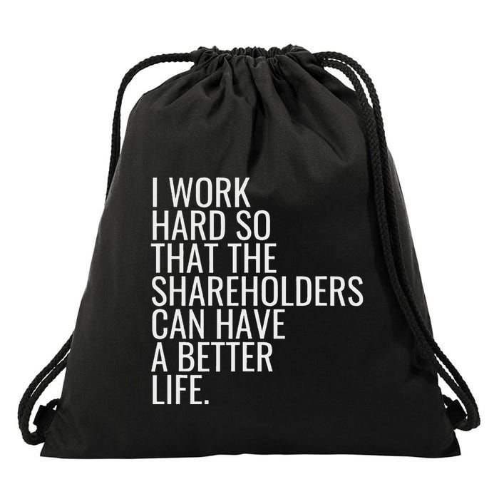 Shareholder Value Myth Funny Socialist Shareholder Activism Drawstring Bag