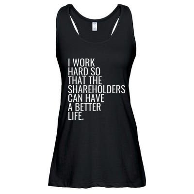 Shareholder Value Myth Funny Socialist Shareholder Activism Ladies Essential Flowy Tank