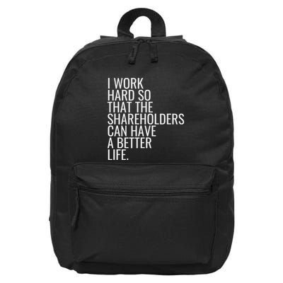 Shareholder Value Myth Funny Socialist Shareholder Activism 16 in Basic Backpack