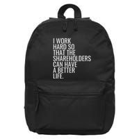 Shareholder Value Myth Funny Socialist Shareholder Activism 16 in Basic Backpack